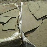 Камень природный пластушка песчаник серо-зеленый натуральный